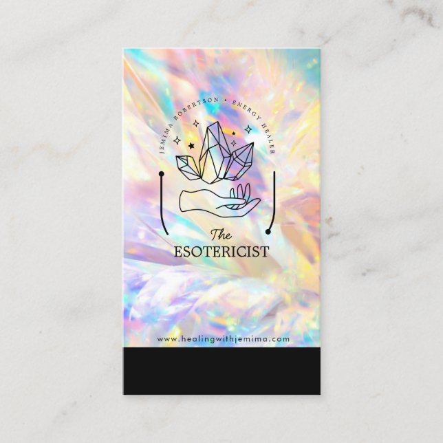 Energy Healer/ Intuitive/ Reiki/ Tarot/ Esoteric   Business Card (Front)