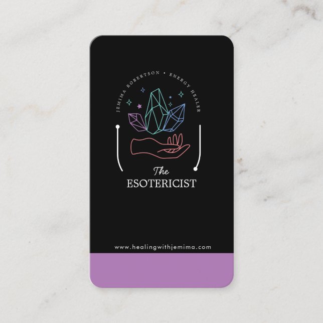 Energy Healer/ Intuitive/ Reiki/ Tarot/ Esoteric   Business Card (Front)