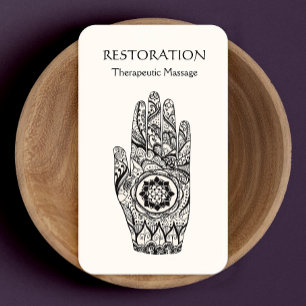 Energy Healer Lotus Flower Hand Business Card