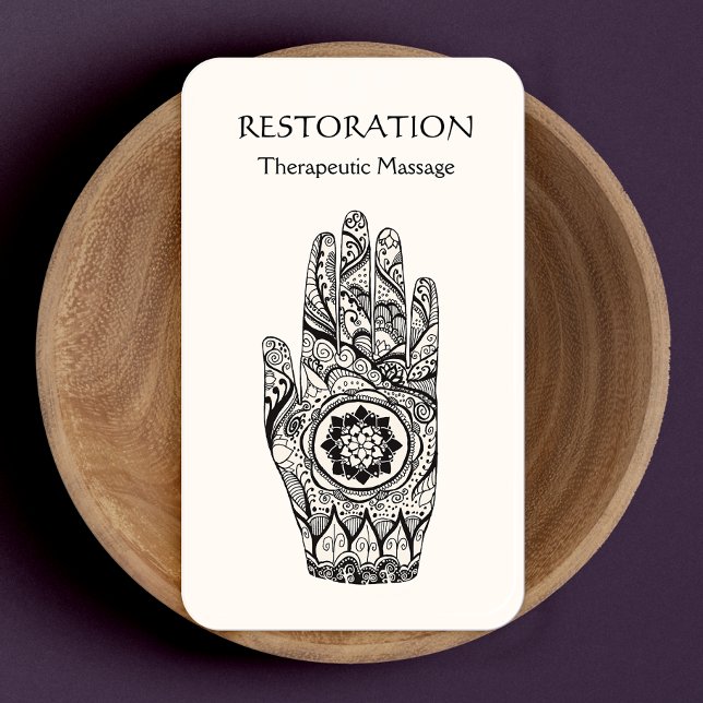 Energy Healer  Lotus Flower Hand  Business Card (Creator Uploaded)