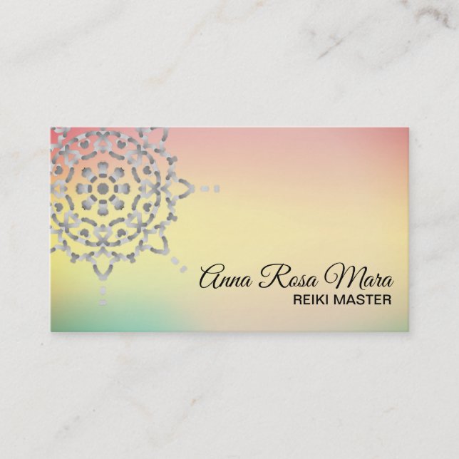 *~* Energy Healer Massage Meditation Yoga Reiki Business Card (Front)