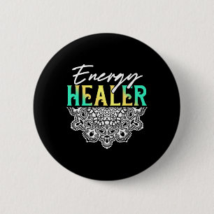 Energy Healer Reiki Master Yoga Spiritual Chakra J 6 Cm Round Badge