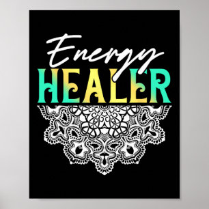 Energy Healer Reiki Master Yoga Spiritual Chakra J Poster