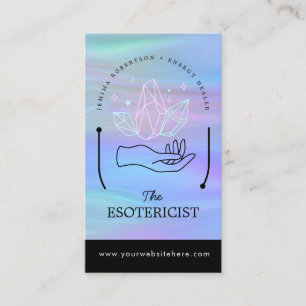 Energy Healer, Reiki, Tarot, Esoteric Crystals Bus Business Card
