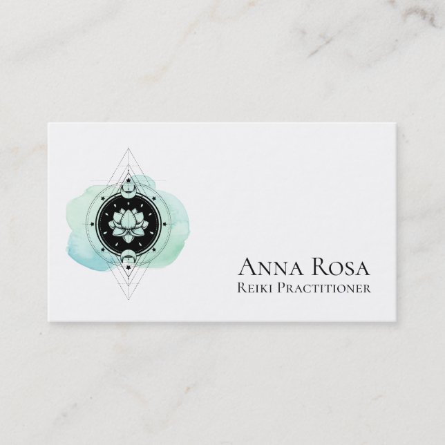 *~* Energy Healer Reiki Yoga Massage Meditation Business Card (Front)