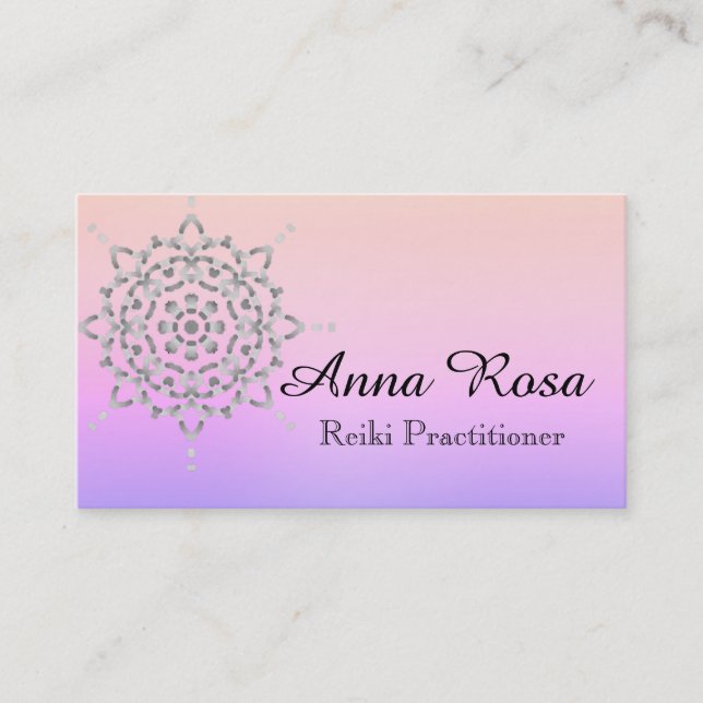 *~* Energy Healer Reiki Yoga Massage Meditation Business Card (Front)