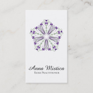 *~* Energy Healer Yoga Reiki Massage Mandala Business Card