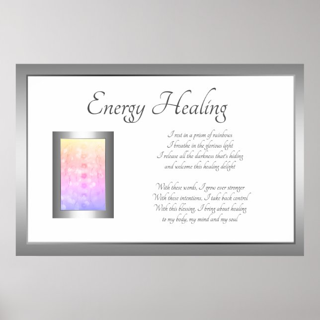 Energy Healing Poem Art design Poster (Front)