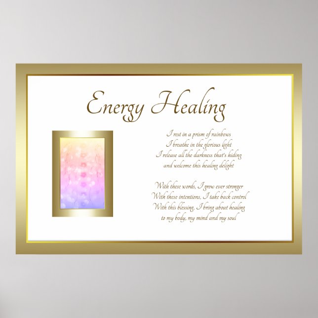 Energy Healing Poem Art design Poster (Front)