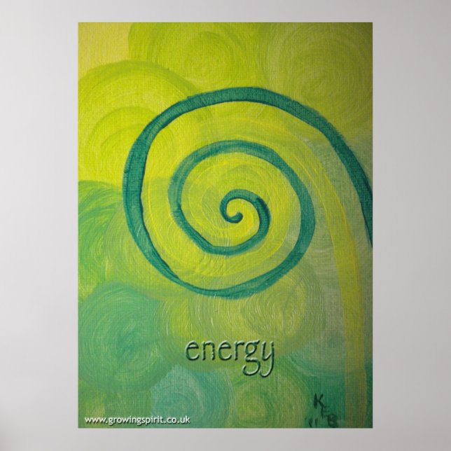 "energy" Heart Art Painting Poster (Front)
