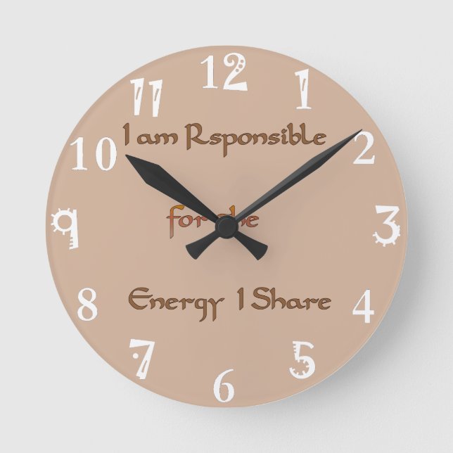 Energy I share circumstance in short Round Clock (Front)
