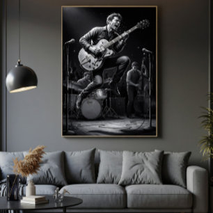 Energy in Black and White Canvas Print