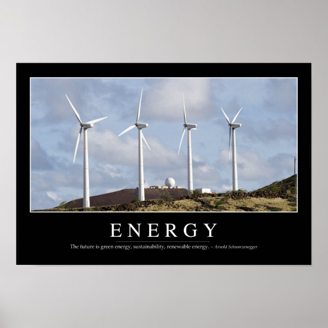 Energy: Inspirational Quote Poster (Front)