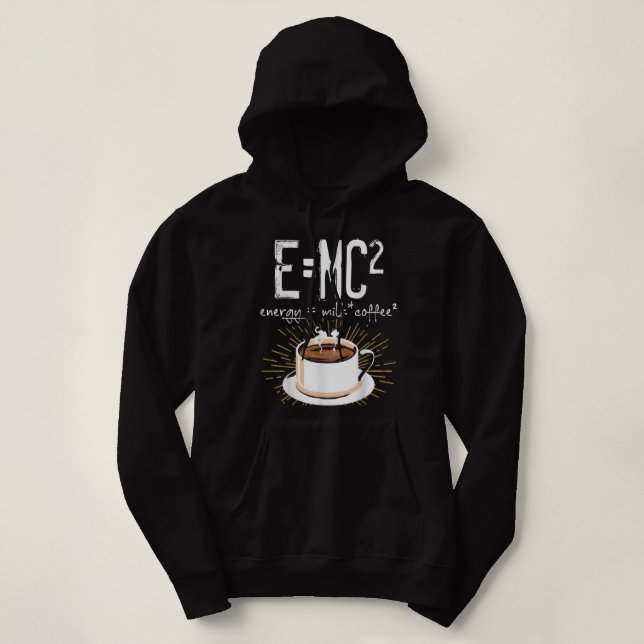 Energy Milk Coffee Funny Chemistry Science Themed  Hoodie (Design Front)