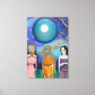 Energy of the Moon   Celestial Artwork Canvas Print