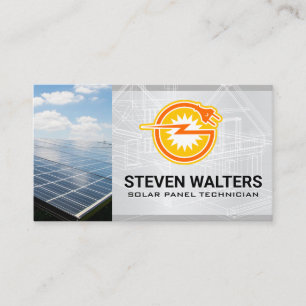 Energy Plug Blueprints   Solar Panel   Energy  Business Card