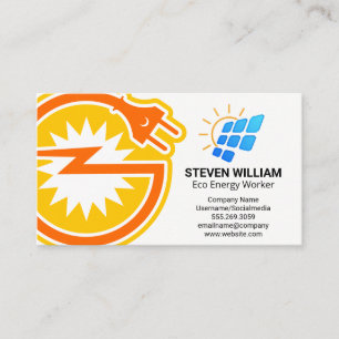Energy Plug   Solar Panels   Tech Business Card