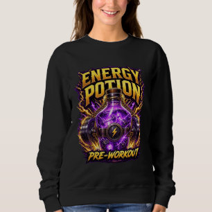 Energy Potion Pre-Workout Gaming Fitness Graphic Sweatshirt