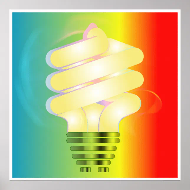 Energy Saving Light Bulb Poster | Zazzle