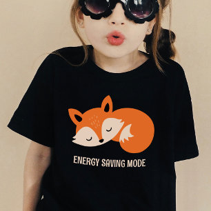 Energy Saving Mode   Sleeping Fox Funny T-Shirt
