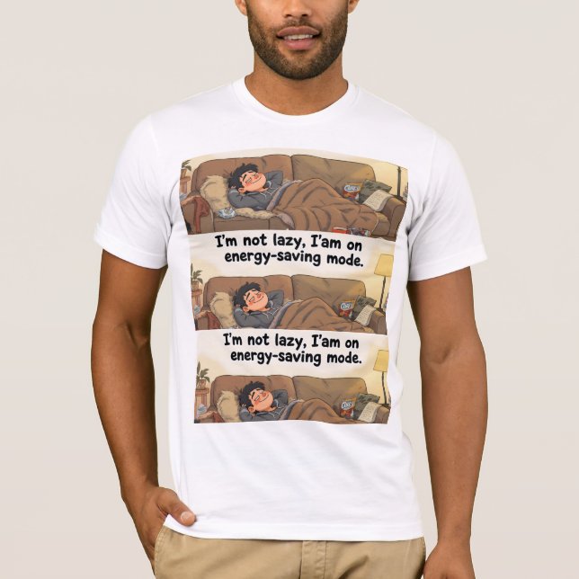 Energy-Saving Mode Tee – Men’s Relaxed Fit (Front)