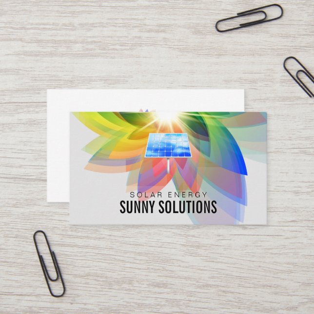 Energy | Solar Panels | Digital Flower  Business Card (Front/Back In Situ)