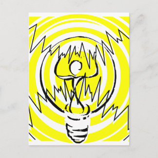 energy yellow postcard