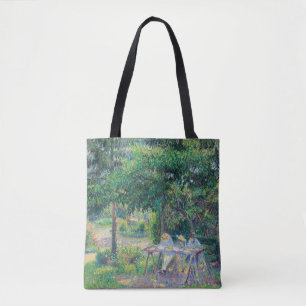 Enfants attablés dans le jardin Camille Pissarro   Tote Bag