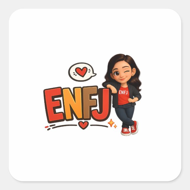 ENFJ SQUARE STICKER (Front)