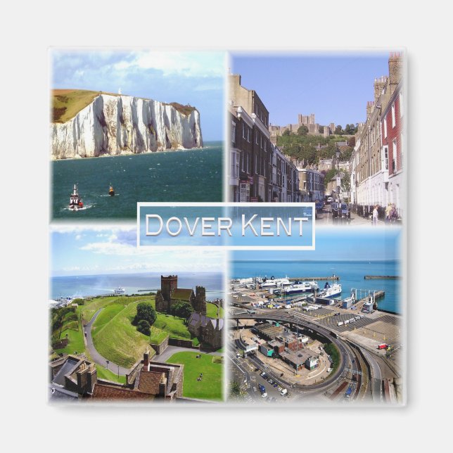 ENG005 DOVER castle, port, KENT, England, Fridge Magnet (Front)