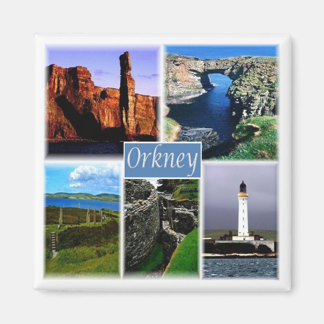 ENG055 THE ORKNEY ISLANDS ORKNEYS, Scotland Fridge Magnet (Front)
