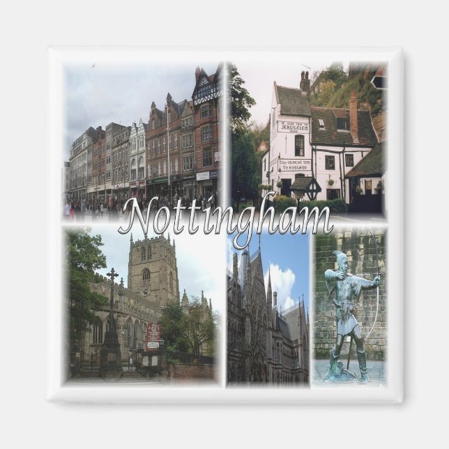 ENG067 NOTTINGHAM, England, Europe, Fridge Magnet (Front)