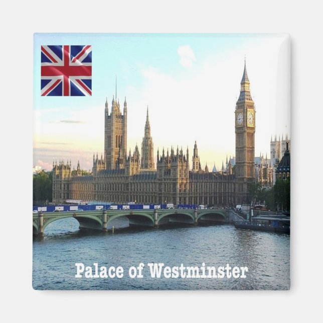 ENG086 LONDON PALACE OF WESTMINSTER, Fridge Magnet (Front)