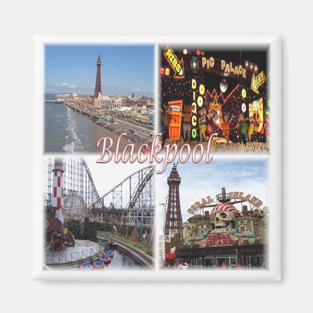 ENG100 BLACKPOOL, England, Europe, Fridge  Magnet (Front)