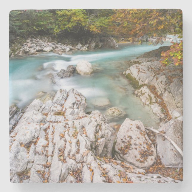 Eng valley in Karwendel range Stone Coaster (Front)