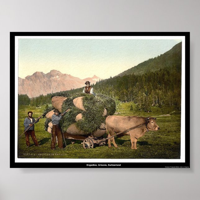 Engadine, Grisons, Switzerland Poster (Front)