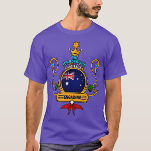 Engadine suburb home Golden Australian Flag Souven T-Shirt