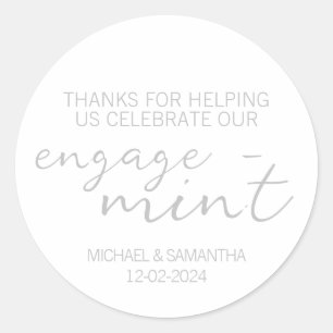 Engage Mint Thank You Engagement Classic Round Sticker