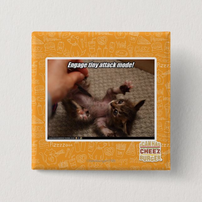 Engage tiny attack mode! 15 cm square badge (Front)