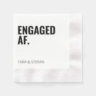 ENGAGED AF Personalised Engagement Napkins