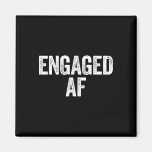 Engaged Af Shirt Newlywed Bride And Groom  Magnet