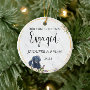 Engaged Christmas Ornament First Christmas Engaged