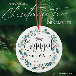 Engaged Couple | Our First Christmas Ceramic Tree Decoration