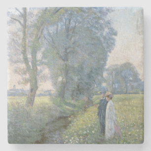 Engaged Couple (Wedding and Marriage) (Engagement) Stone Coaster