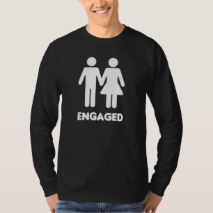 Engaged Couple (White Silhouette) T-Shirt