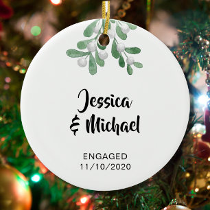 Engaged Custom Ceramic Tree Decoration