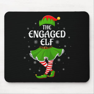 Engaged Elf Christmas Family Girls Women Elf Squad Mouse Mat