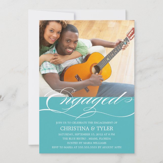 ENGAGED! | ENGAGEMENT PARTY INVITATION (Front)