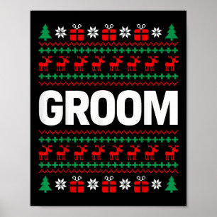 Engaged Married Couples Ugly Christmas Sweaters Br Poster