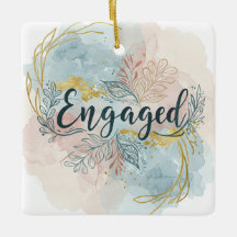 Engaged ornament with personalised photo